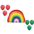 Loonballoon 18 Inch Std Shape Rainbow Balloon Medium Shape Set 6x latex 86288
